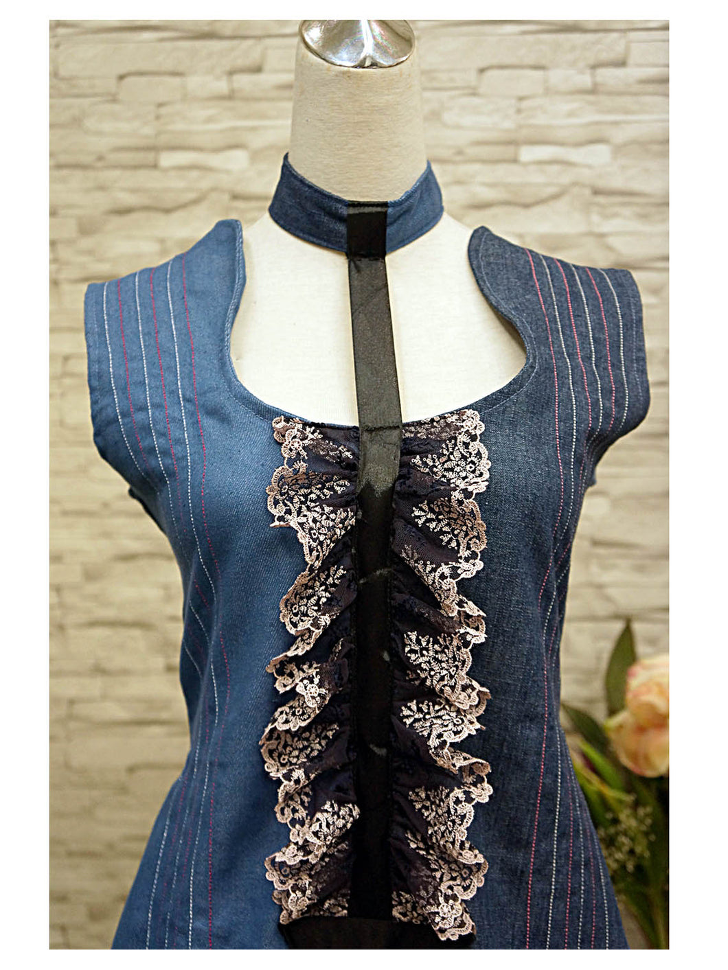 ACOUSTIC DENIM High-Low Dress