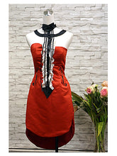 Load image into Gallery viewer, Broken Strings Red High-Low Dress
