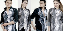 Load image into Gallery viewer, RECURRENCE Long Sleeve Button-Up Polo (Gender-Neutral) - Mitch EV Art and Design
