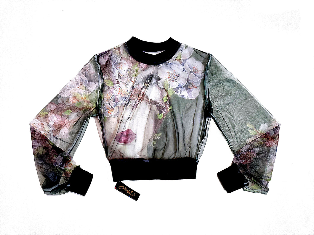 INCOGNITO 2 Cropped Pullover Sheer Shirt