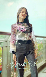 INCOGNITO 3 Semi-Sheer Button Up Jacket
