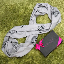 Load image into Gallery viewer, Robot (Gray) Infinity Scarf - Mitch EV Art and Design
