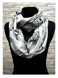 Robot (Gray) Infinity Scarf