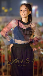 INCOGNITO 1 Cropped Pullover Sheer Shirt